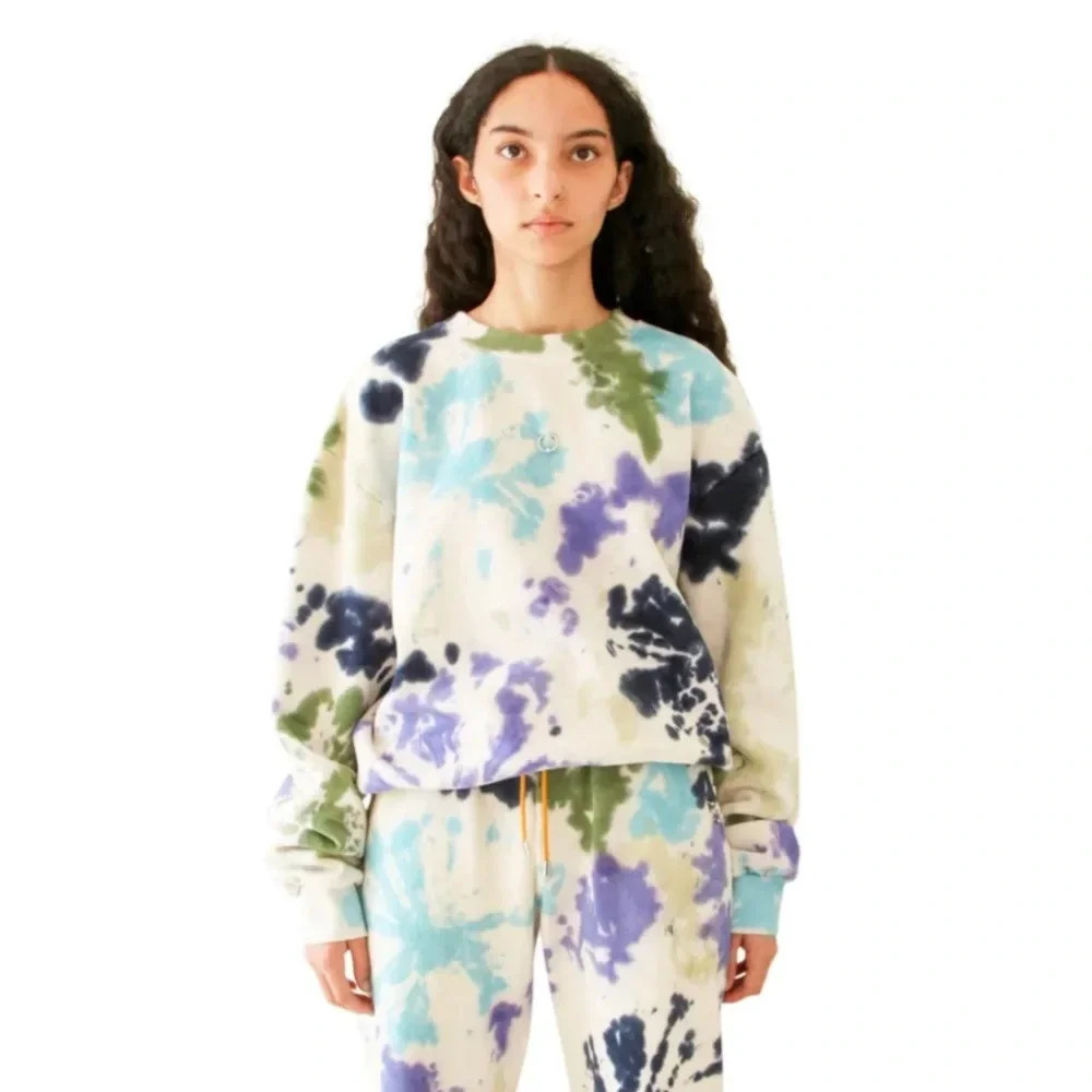 Kkco pierced tie-dyed sweatshirt